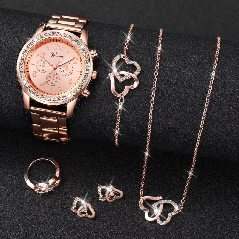 Rose Gold - Set Gioielli e Orologio